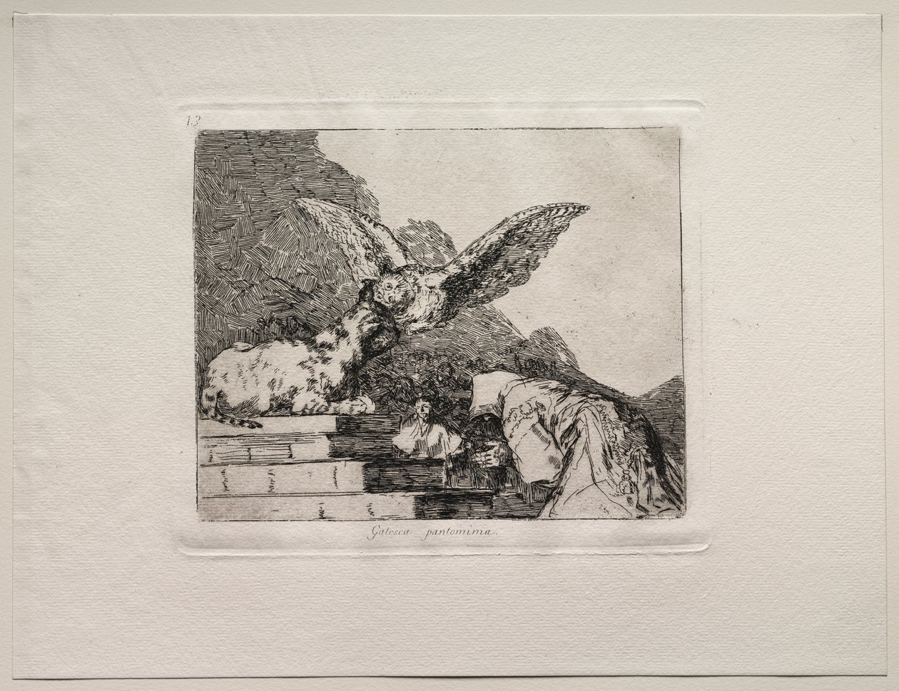 De verschrikkingen van de oorlog: Feline pantomime door Francisco de Goya