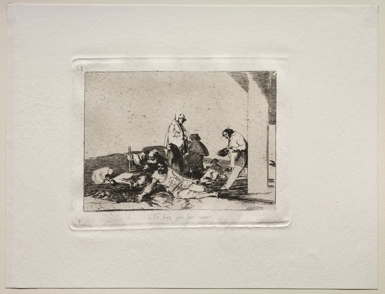 De verschrikkingen van de oorlog: Het heeft geen zin om te schreeuwen door Francisco de Goya