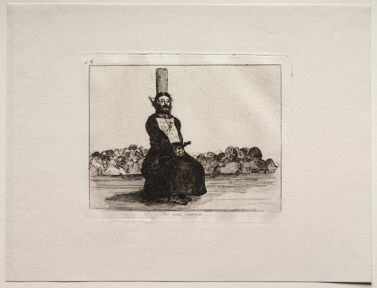 De Verschikkingen van de Oorlog: Vanwege een Mes door Francisco de Goya