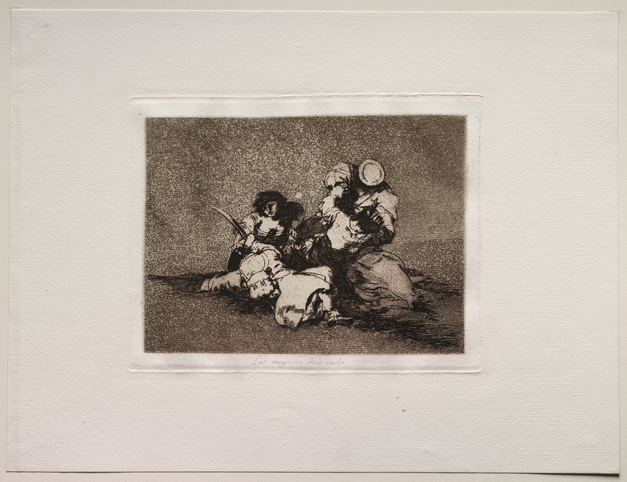 De verschrikkingen van de oorlog: De vrouwen geven moed door Francisco de Goya
