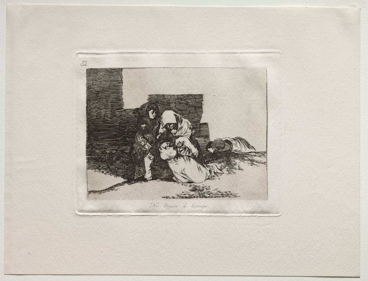 De verschrikkingen van de oorlog: Ze komen niet op tijd aan door Francisco de Goya