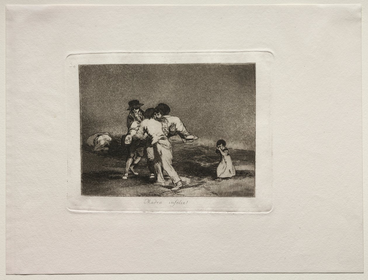 De verschrikkingen van de oorlog: Ongelukkige moeder door Francisco de Goya