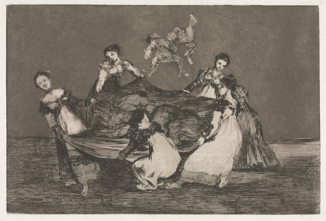 De Spreekwoorden: Vrouwelijke Dwaasheid door Francisco de Goya