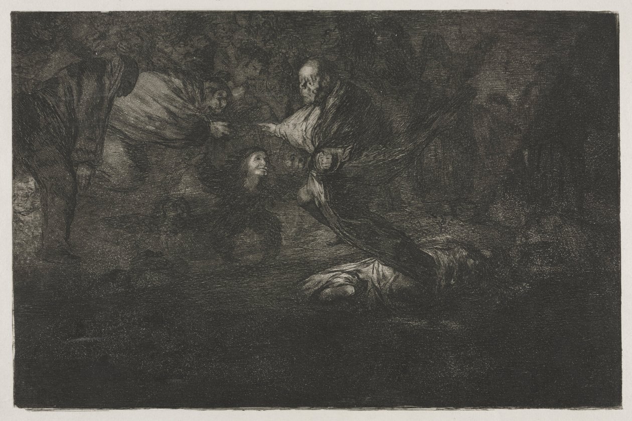 De spreuken: God creëert ze en ze voegen zich samen, 1864 door Francisco de Goya