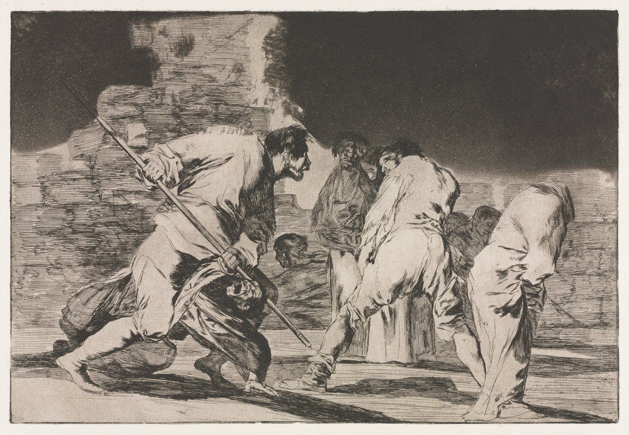 De spreekwoorden: De dwaasheid van woede door Francisco de Goya