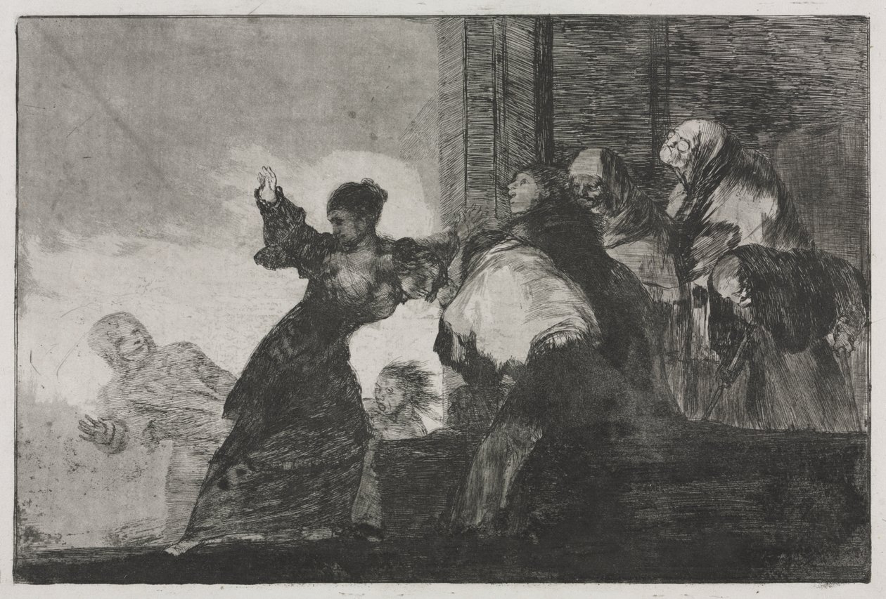 De Spreekwoorden: Twee Hoofden zijn Beter dan Eén of Arme Dwaasheid door Francisco de Goya