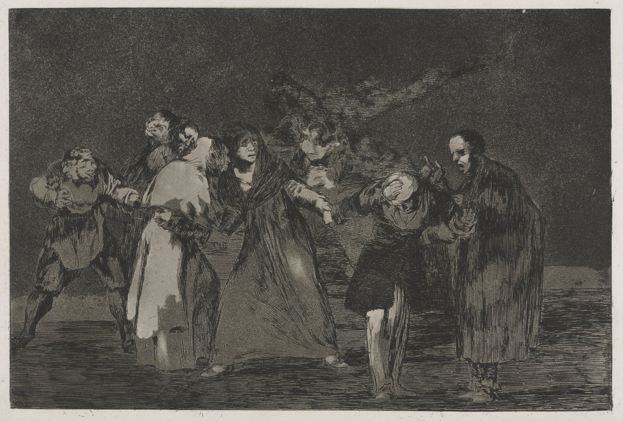 De spreekwoorden: Wonden genezen sneller dan haastige woorden door Francisco de Goya