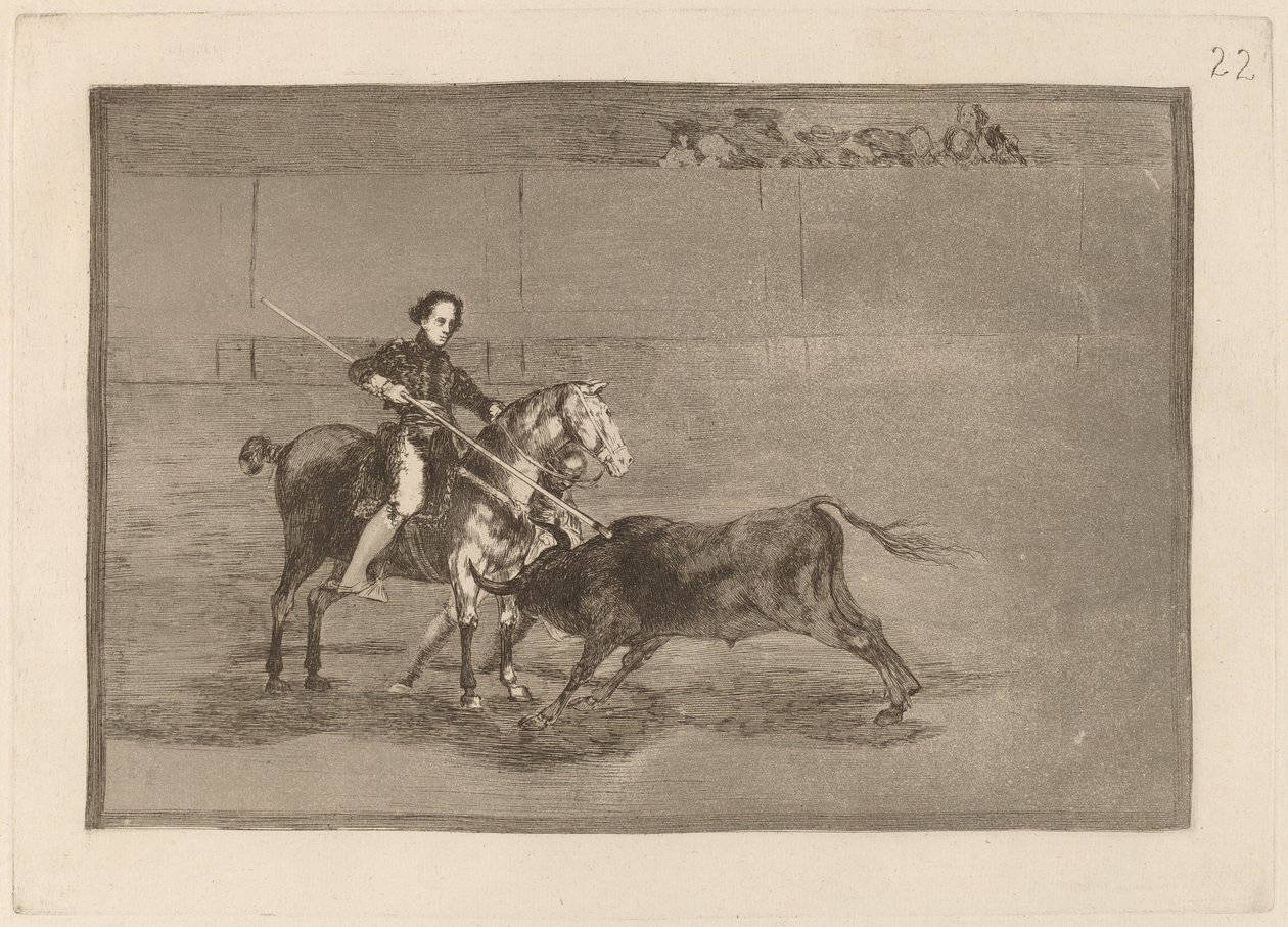 Manlijke Moed van de Beroemde Pajuelera in de Arena van Zaragoza door Francisco de Goya