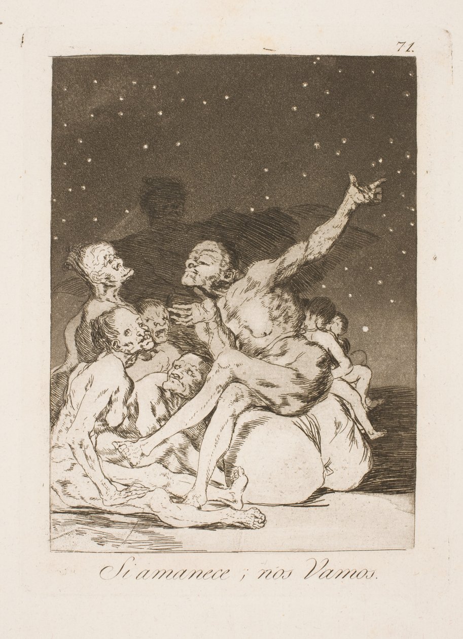 Bij dageraad moeten we weg door Francisco de Goya