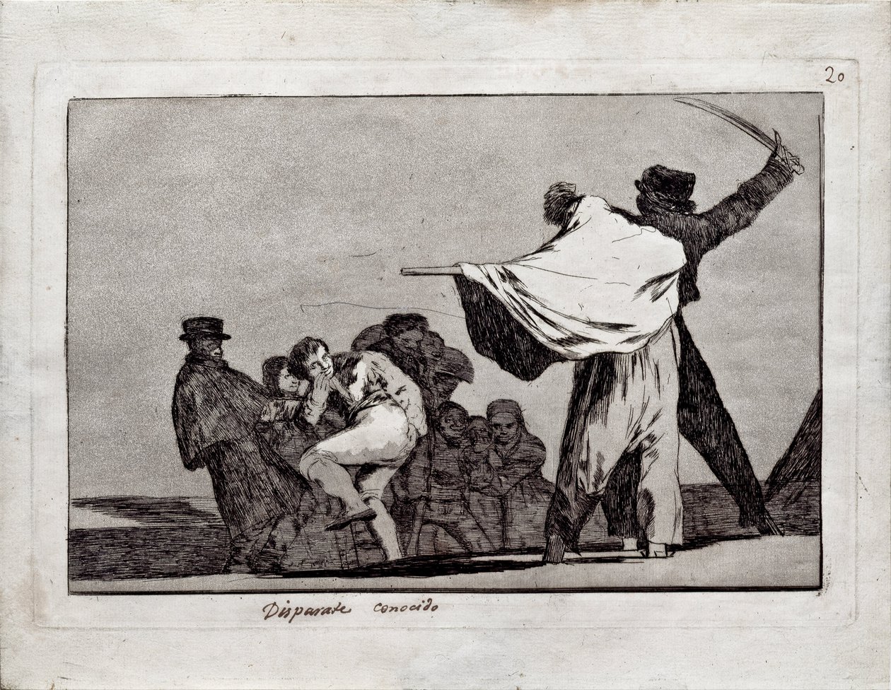 Bekende Dwaasheid uit de serie Los Disparates Follies door Francisco de Goya