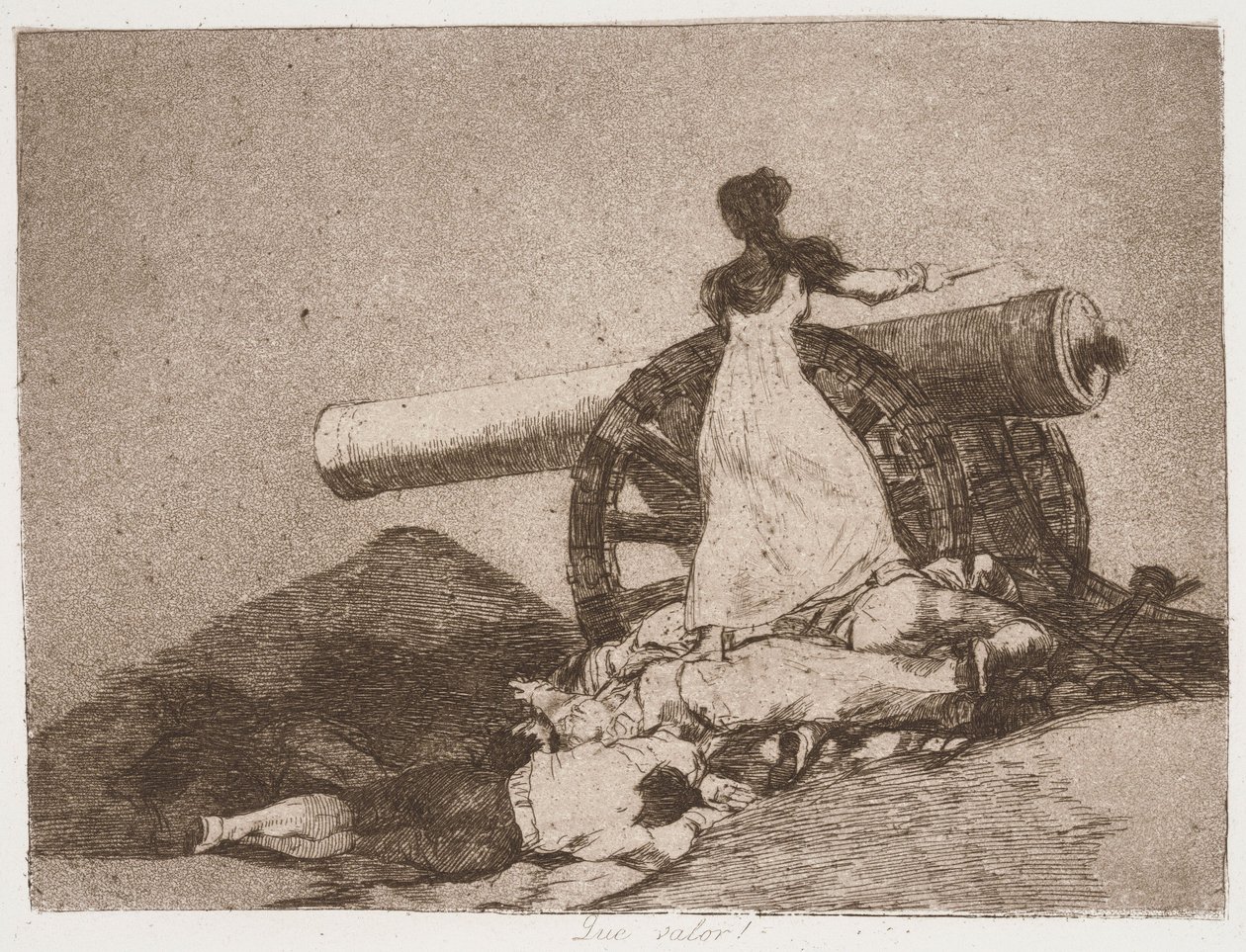 What Courage! (Wat een moed!) uit de serie Los desastres de la guerra door Francisco de Goya