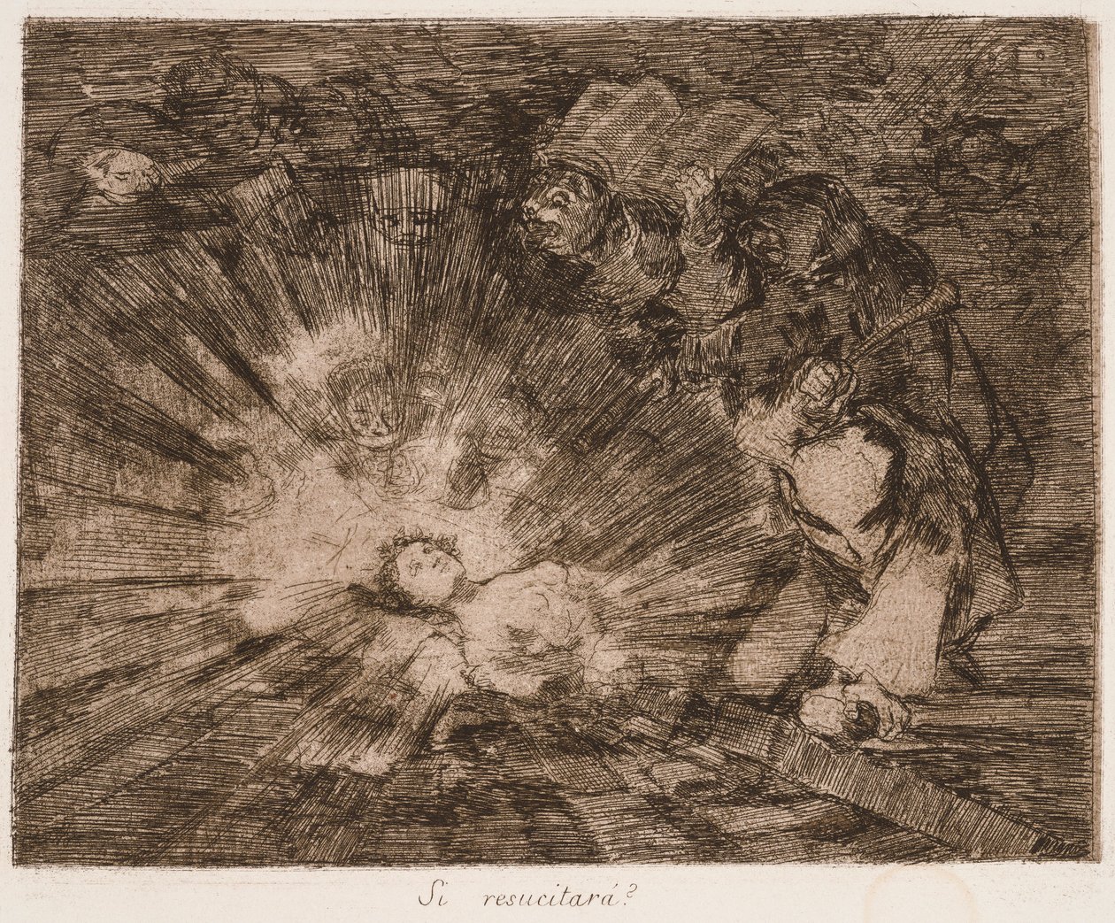 Will She Rise Again (Zal ze weer opstaan) uit de serie  De rampen van de oorlog door Francisco de Goya