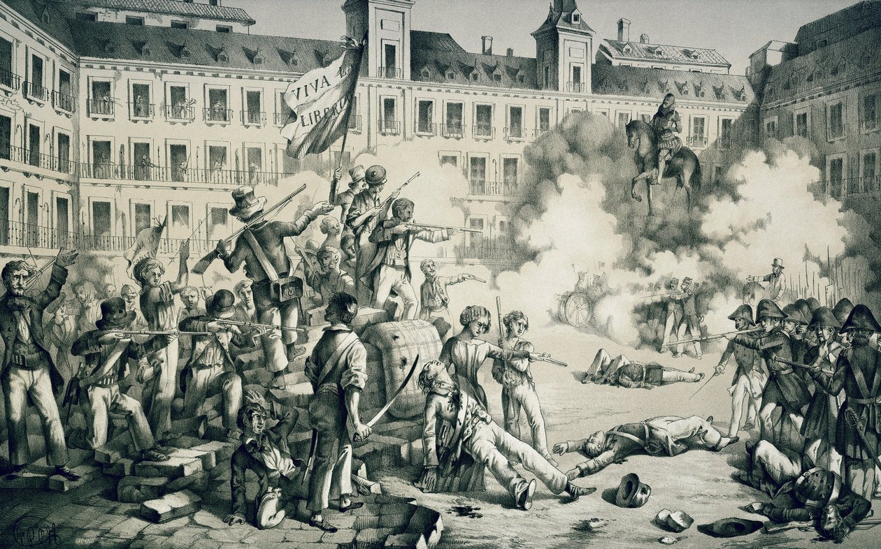 Spaanse Revolutie van 1854 door Francisco de Paula van Halen