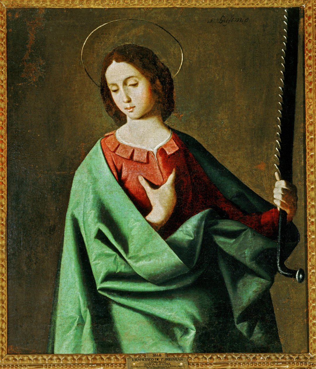 Sint Eufemia ... (schilderij op doek) door Francisco de Zurbaran