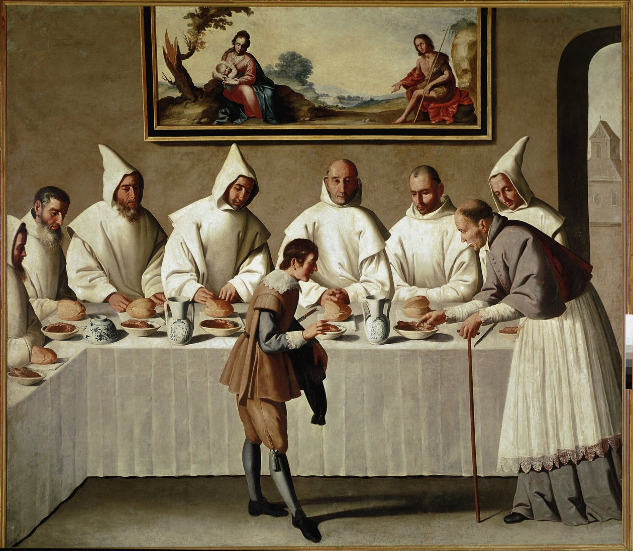 Het wonder van St. Hugo in de refter van de Kartuizers door Francisco de Zurbaran