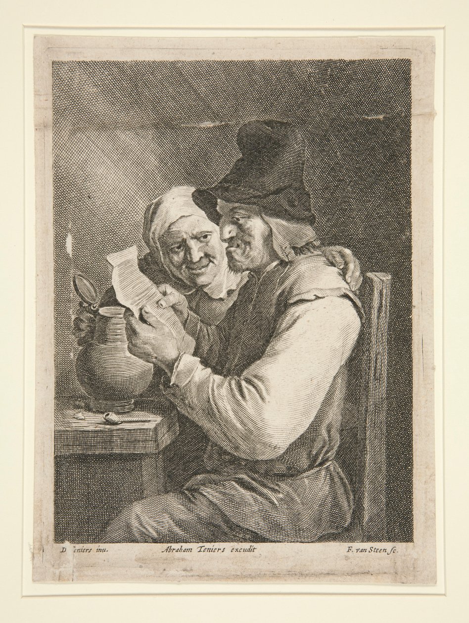 Koppel Leest een Brief door Franciscus van der Steen