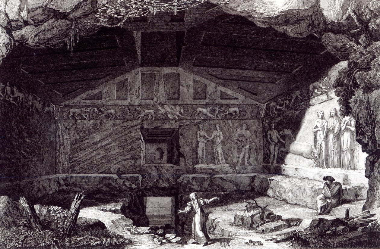 Etruskische Tombe, ca. 1780 door Franciszek Smuglewicz