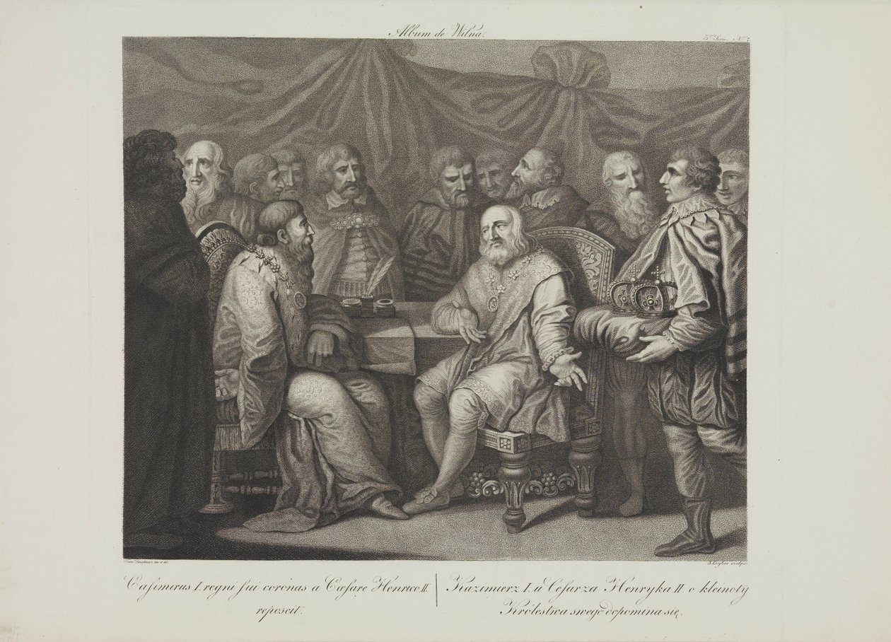 Casimir I de Hersteller ontmoet keizer Hendrik III door Franciszek Smuglewicz door Franciszek Smuglewicz