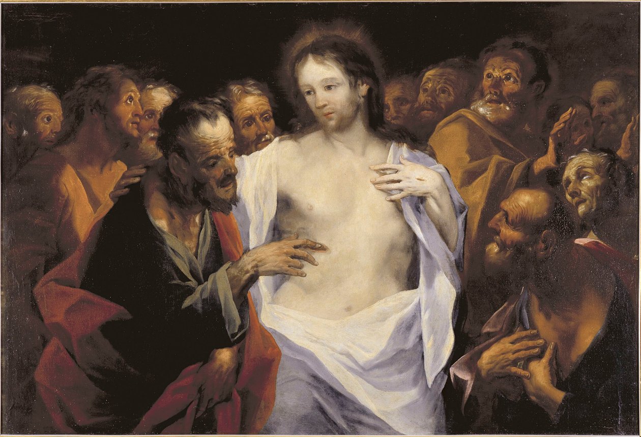 Jezus en de ongelovige Tomas, I door Franciszek Smuglewicz