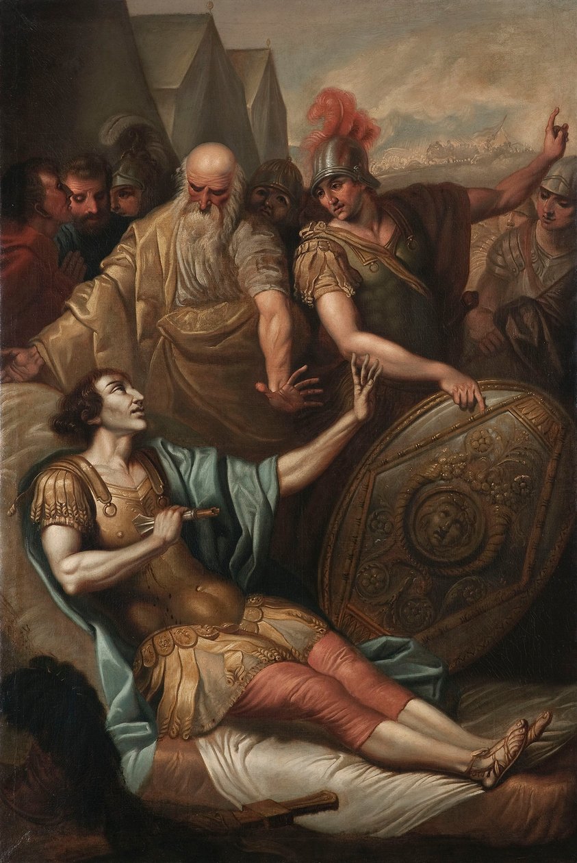 De dood van Epaminondas door Franciszek Smuglewicz