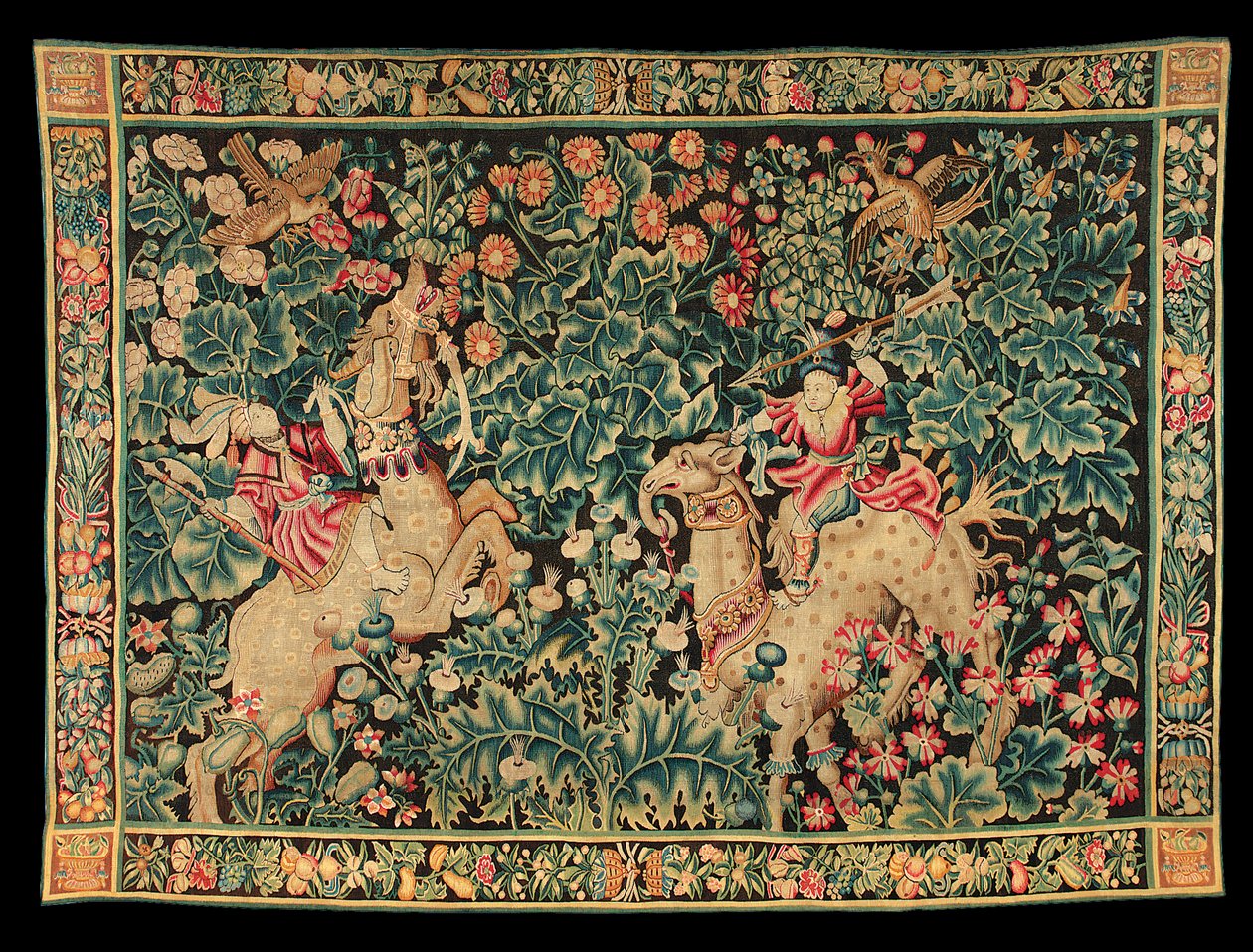 Exotisch verdures tapijt, mogelijk Tournai, ca. 1520-50 door Franco Flemish School