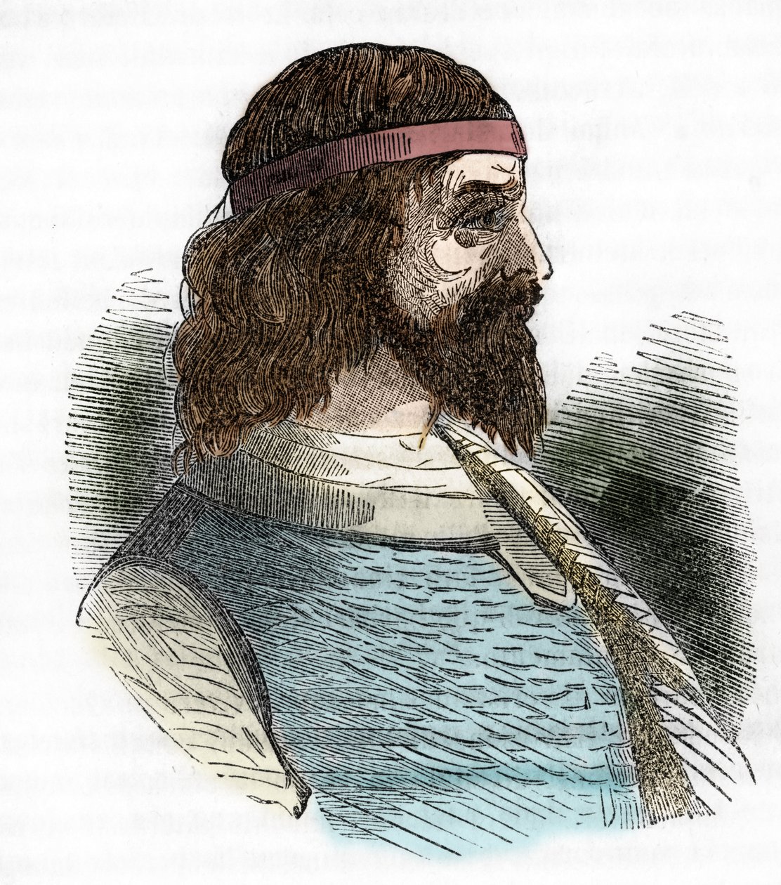 Portret van Odoaker (Odovacar), leider van de Herulen bondgenoten van de Hunnen en minister van Attila (435-493) door Franco Mistrali