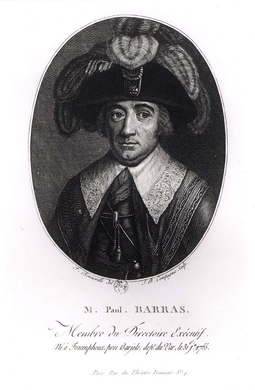 Paul Francois Jean Nicolas (1755-1829) Vicomte de Barras door Francois Bonneville