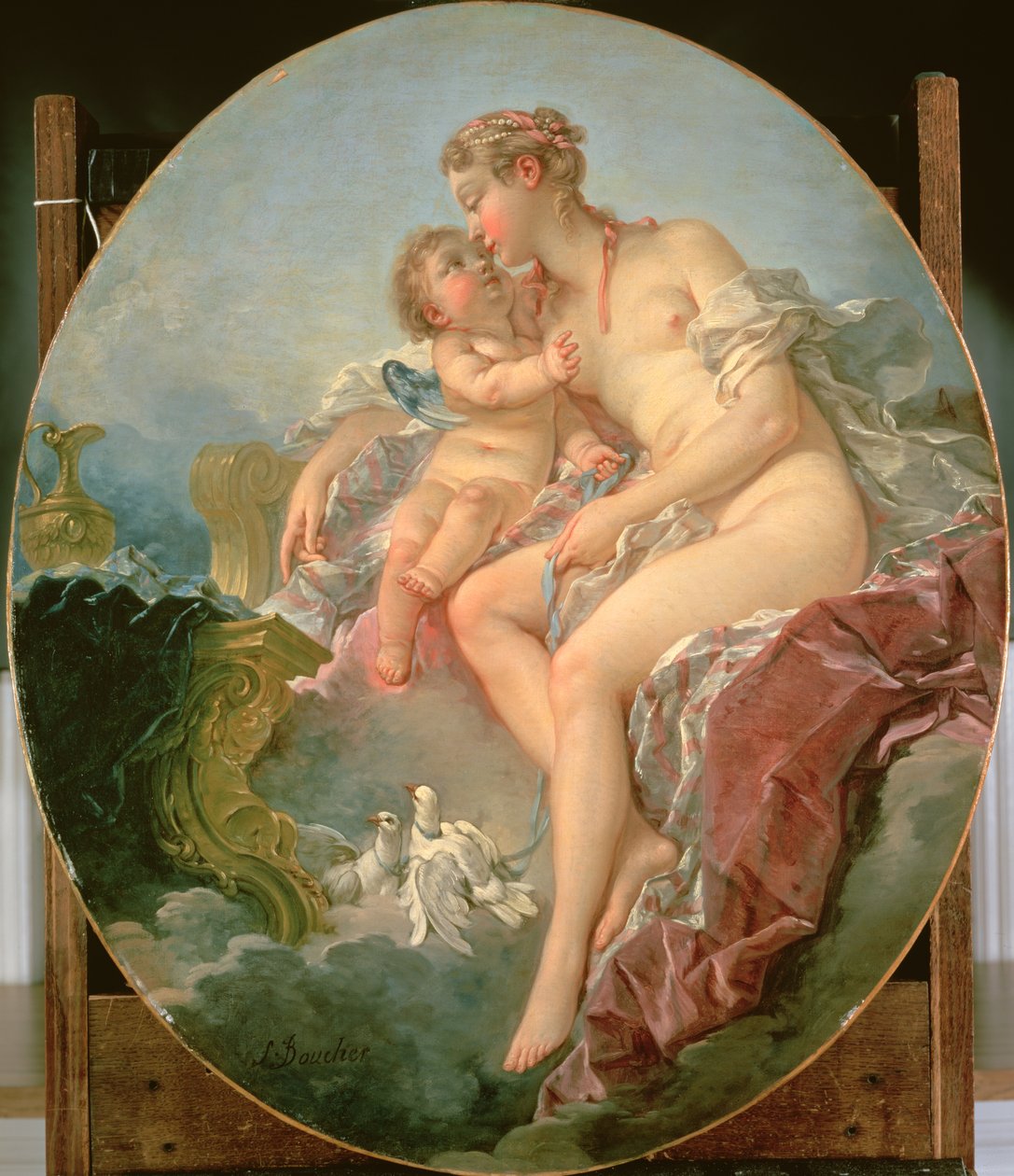 Cupido streelt Venus door François Boucher