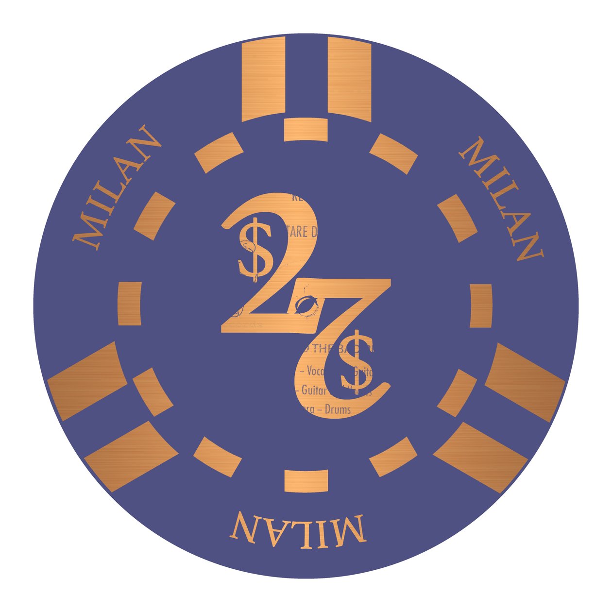 Pokerchip $2, 2015, digitaal door Francois Domain