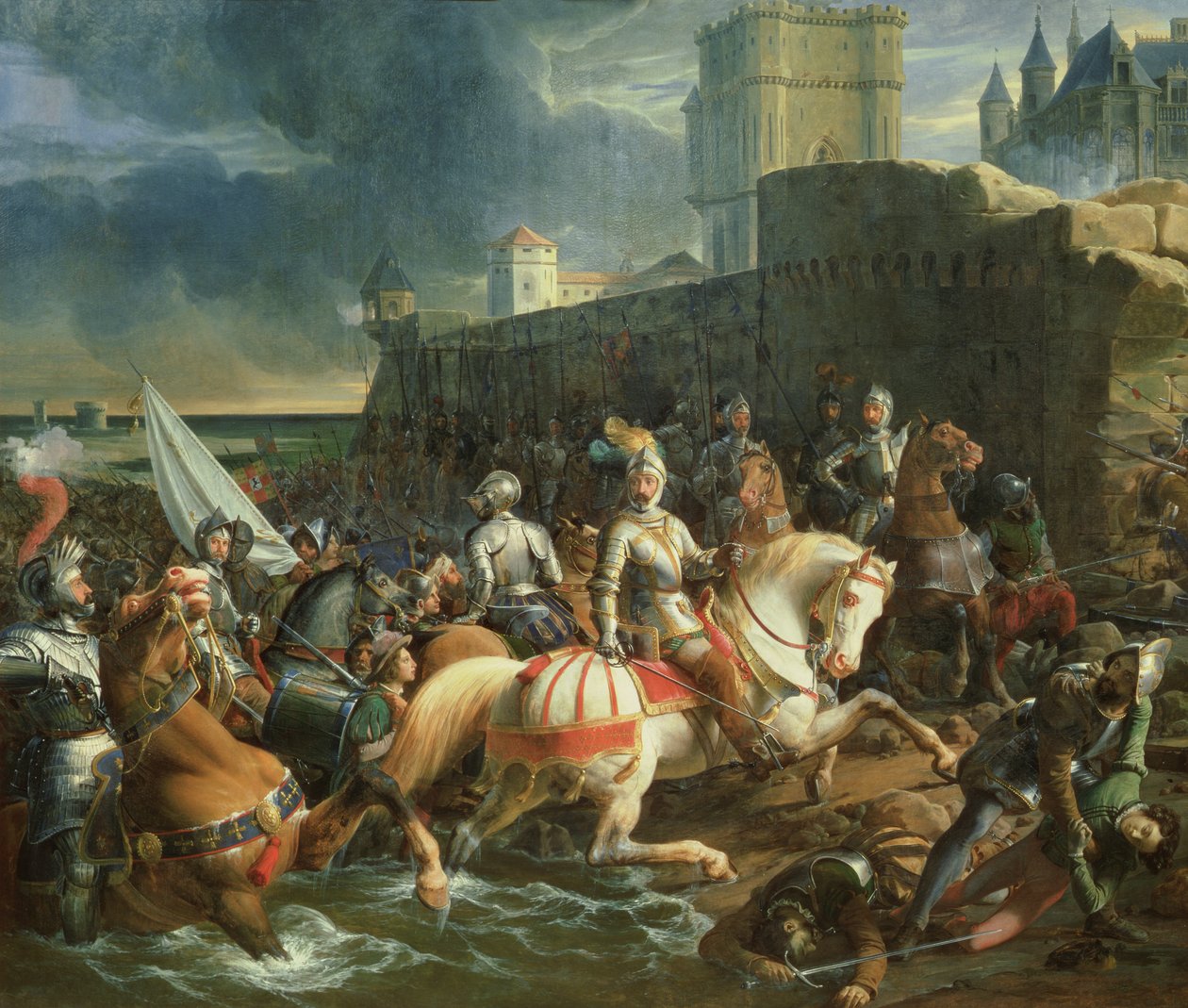 De inname van Calais door Frans, 2e hertog van Guise (1519-63) op 9 januari 1558 door Francois Edouard Picot