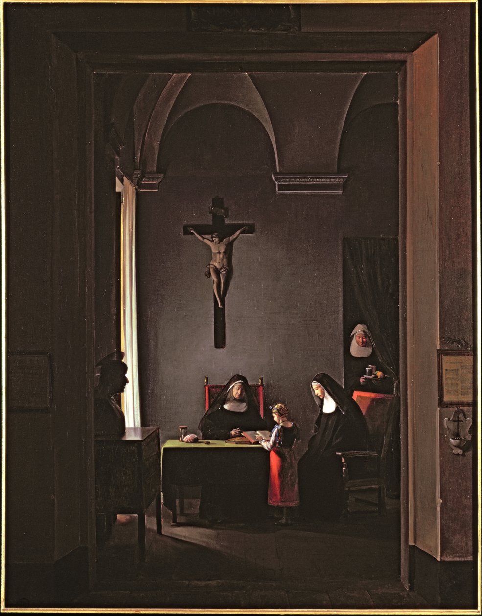 Lezing in een klooster, 1810 door Francois Marius Granet