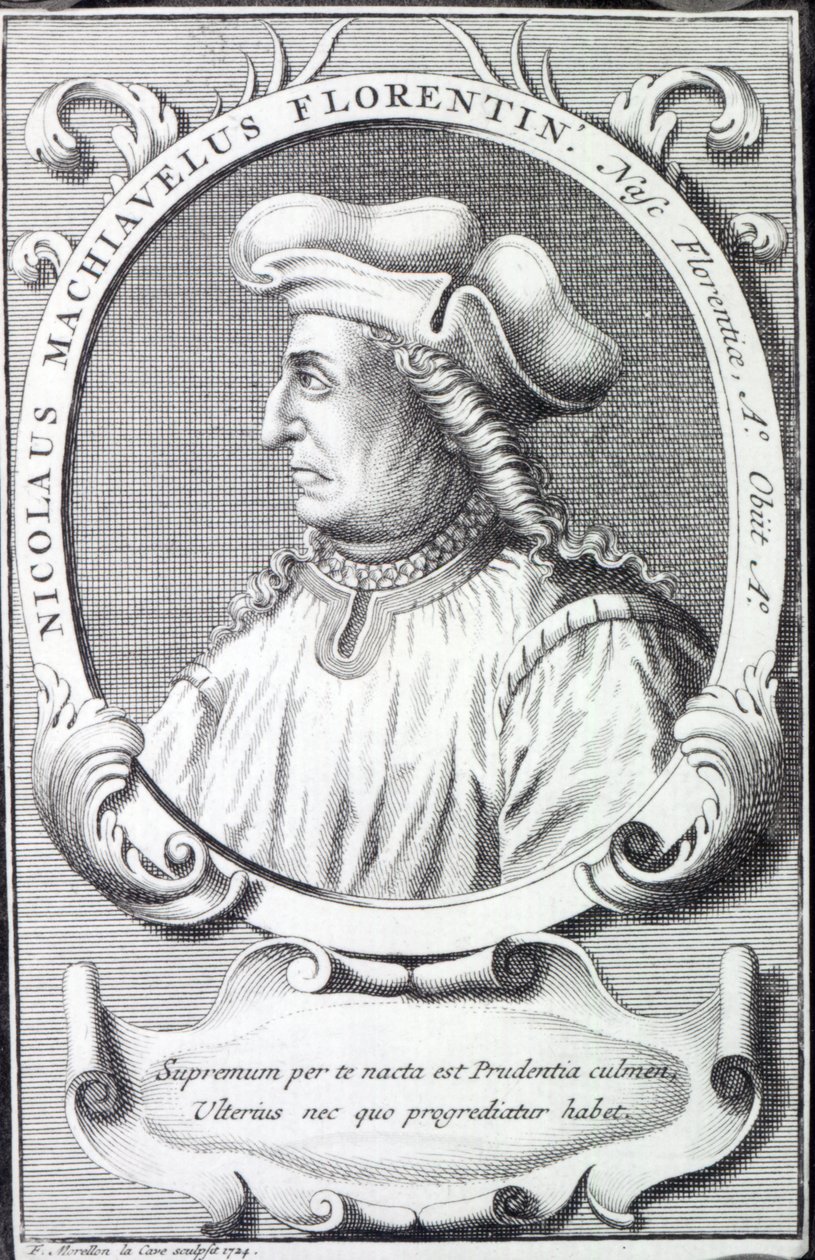 Niccolo Machiavelli, 1724 door Francois Morellon la Cave