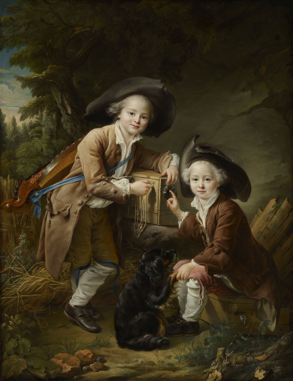 De graaf en ridder de Choiseul als Savoyards door Francois Hubert Drouais