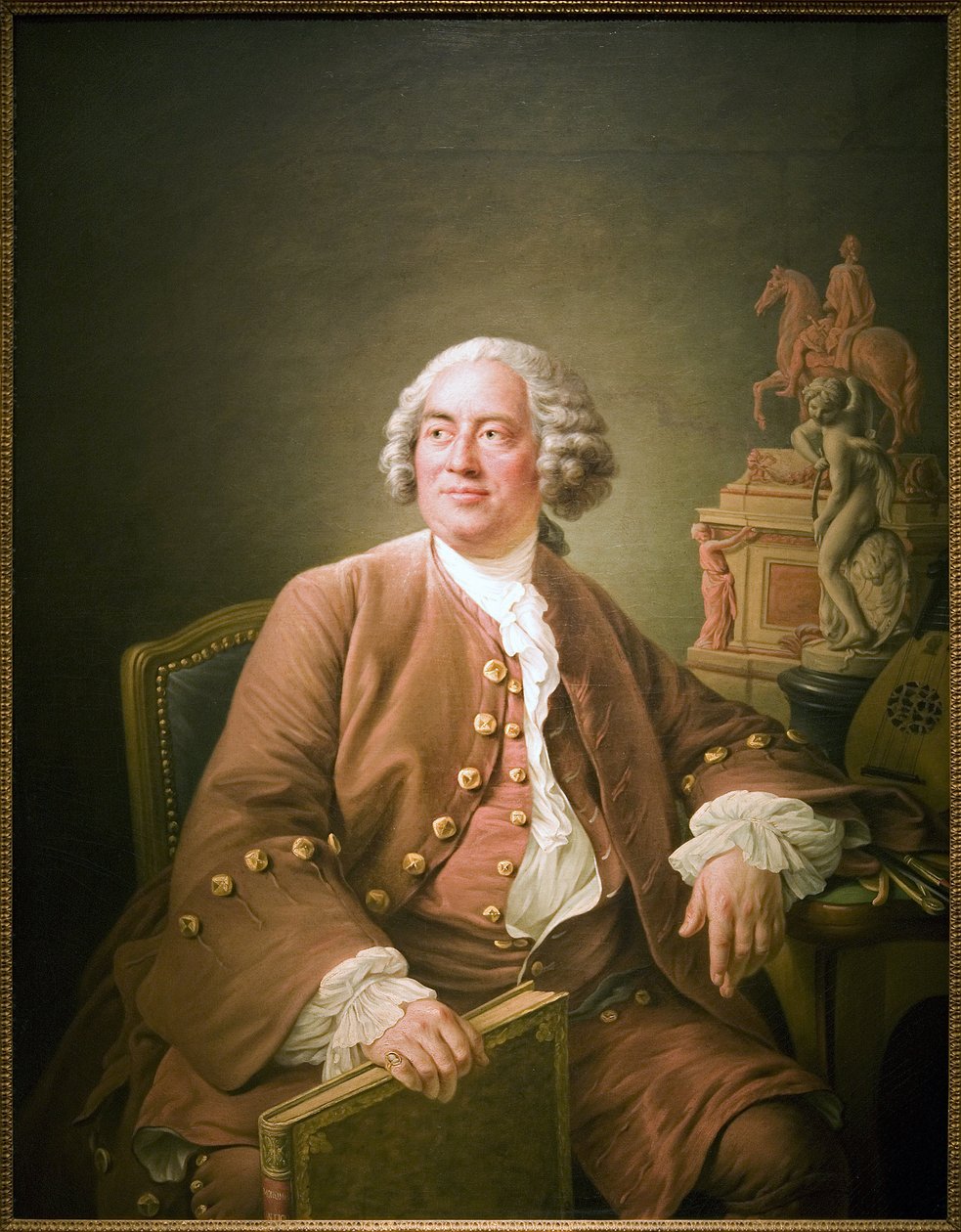 Portret van Edme Bouchardon (1698-1762) door Francois Hubert Drouais