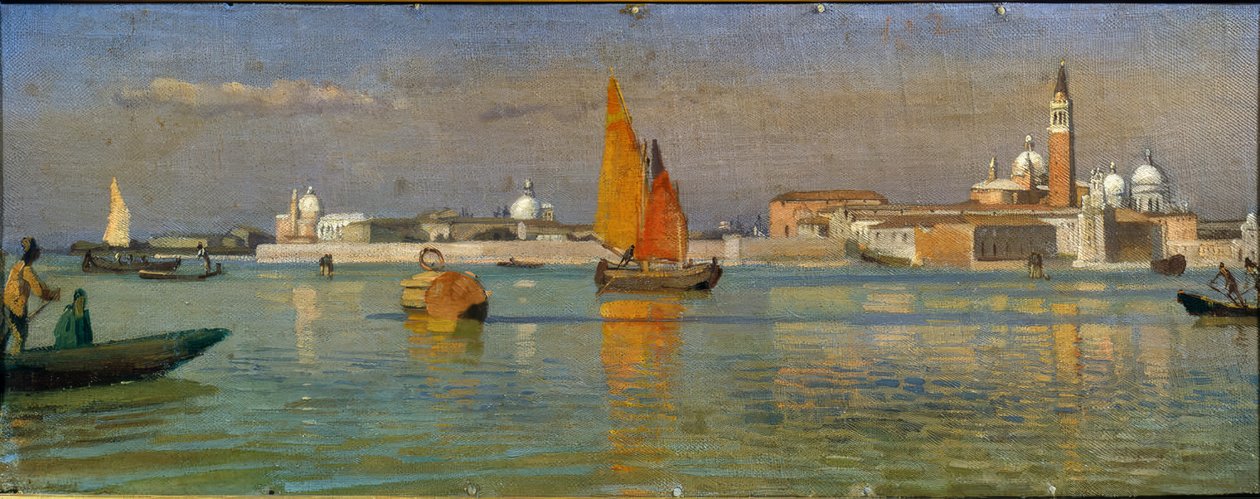 Blick auf Venedig: San Giorgio Maggiore von Francois-Louis-David Bocion