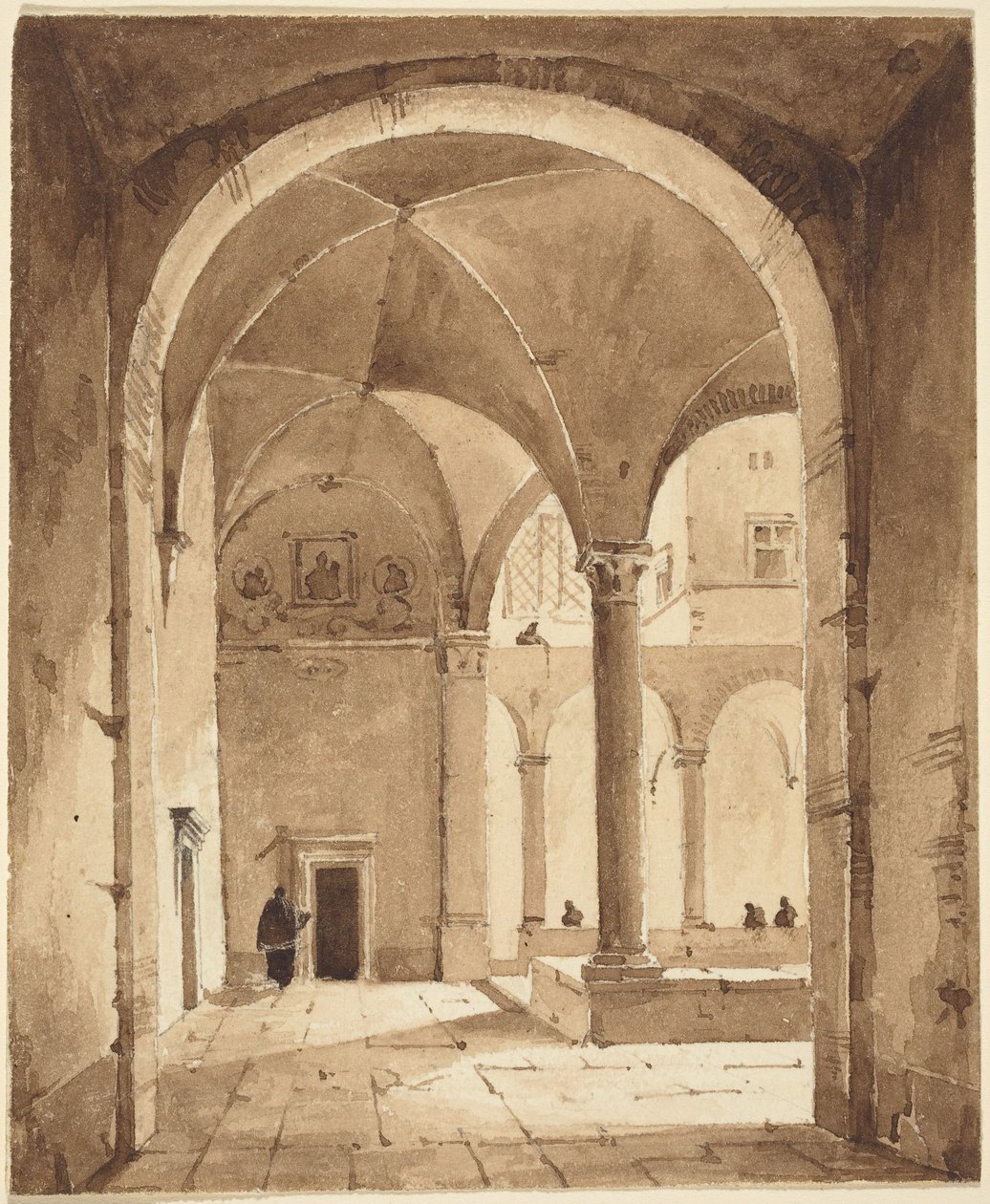 Een klooster door Francois-Marius Granet