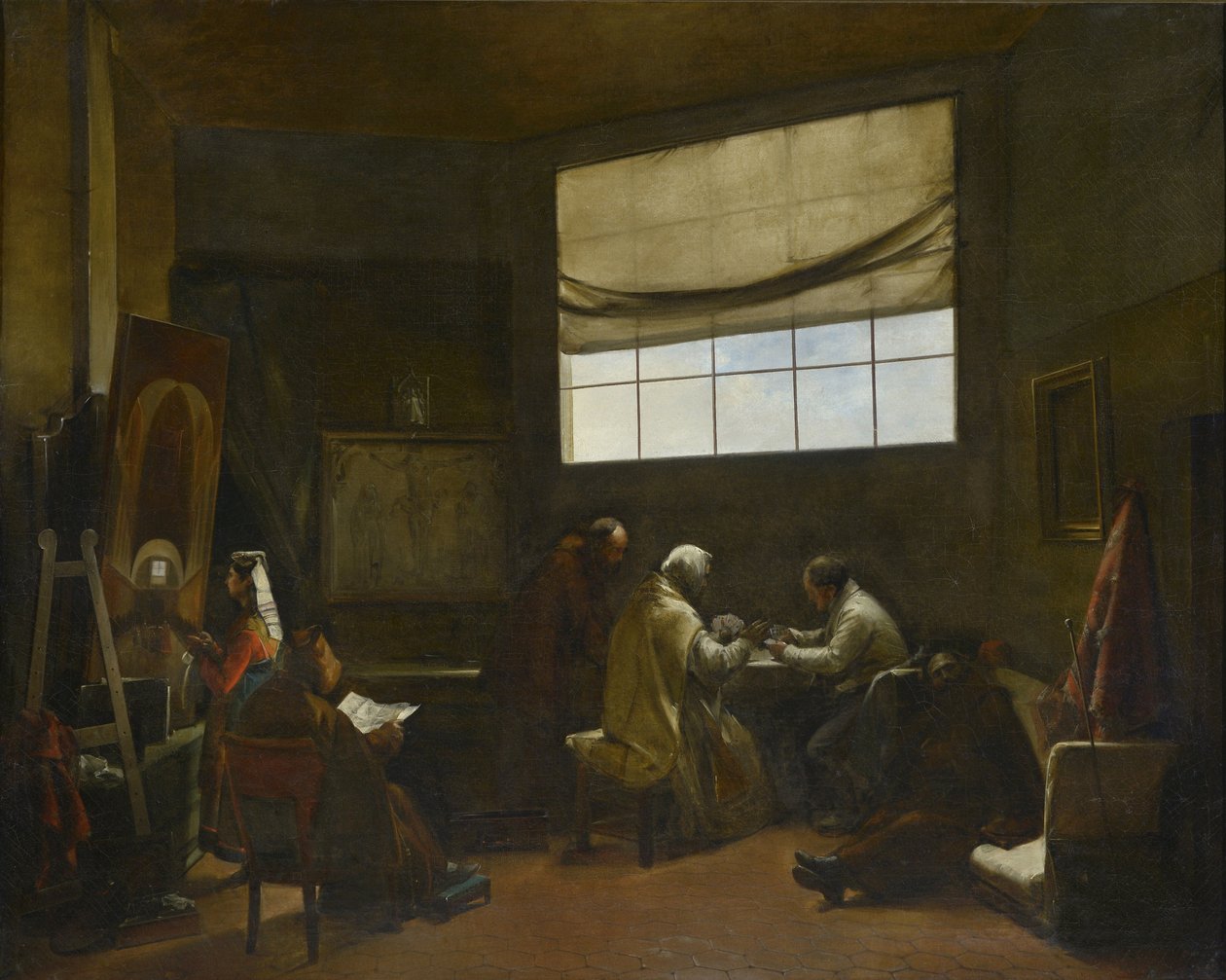 Atelier van de kunstenaar door Francois Marius Granet