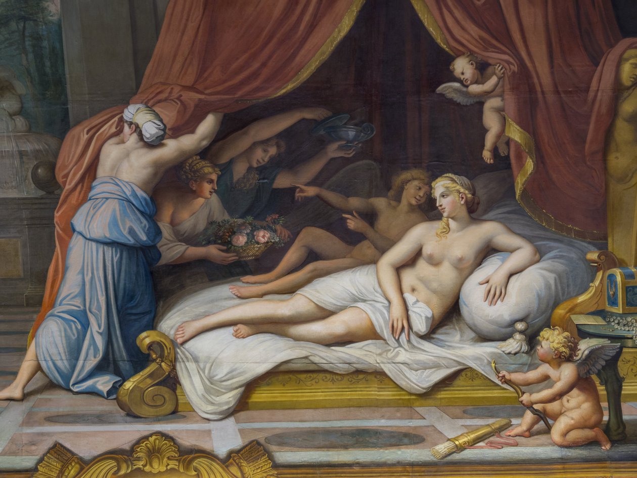 Allegorie van Vuur die Jupiter en Semele voorstelt door Francois Perrier