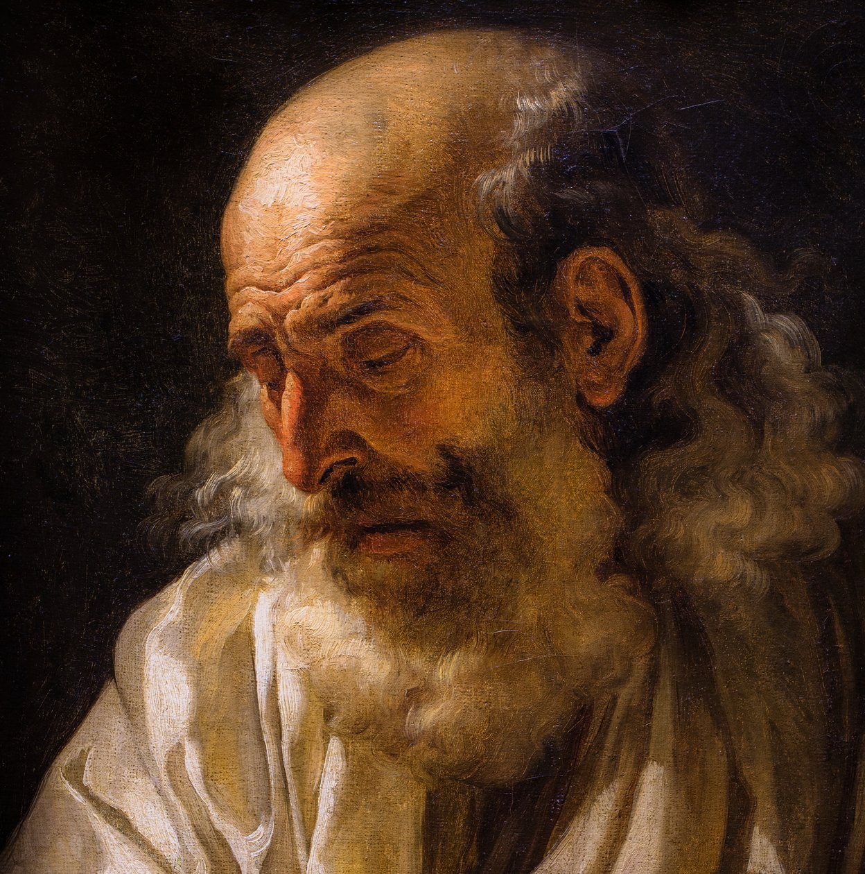 Lezende oude man, circa 1772-1773 (Olieverf op doek) door François André Vincent