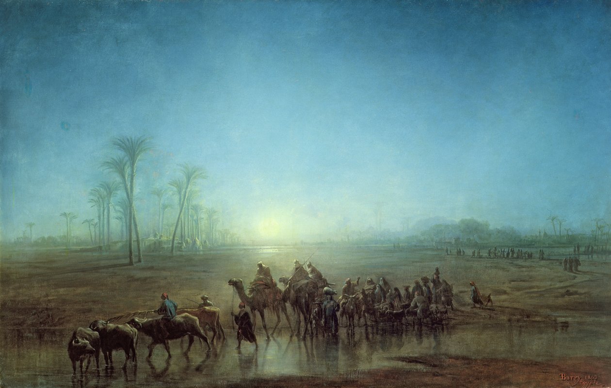 Karavaan van Bedoeïenen, 1863 door Francois Barry