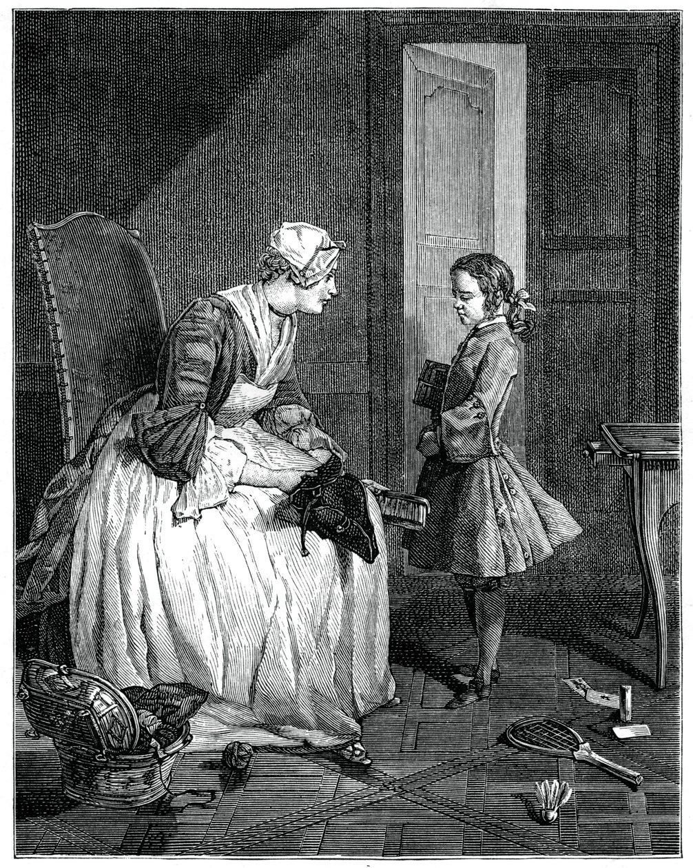 De Gouvernante, 1739 1885 door Francois Bernard Lepicie