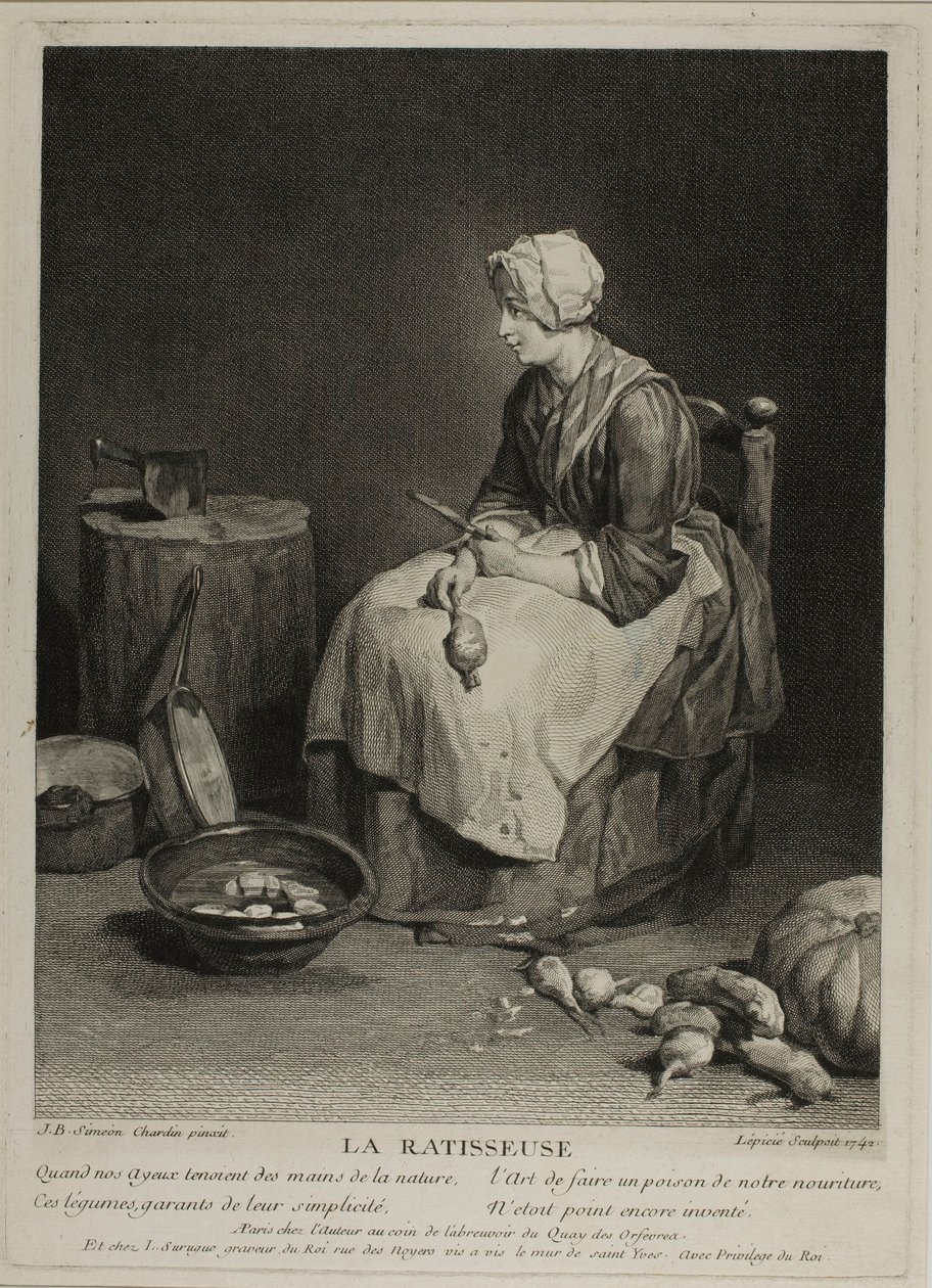 De rapenschraper door Francois Bernard Lepicie