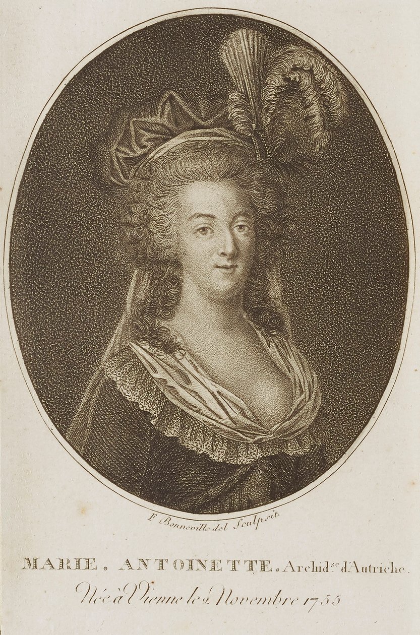 Marie Antoinette door Francois Bonneville
