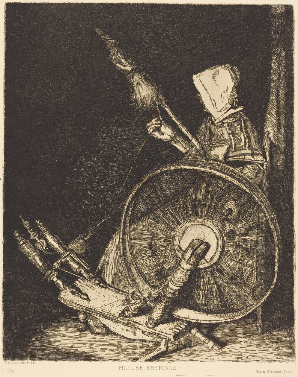 Bretonse spinner (Breton Spinner) door François Bonvin