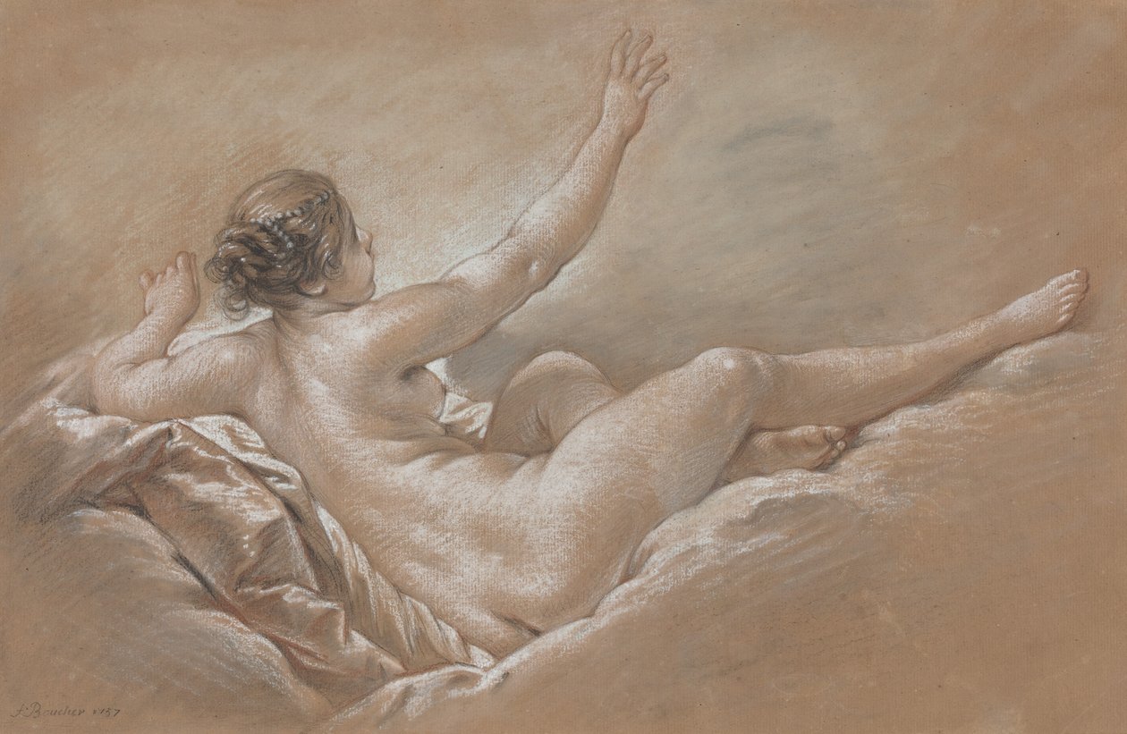 Danae krijgt de gouden douche door François Boucher