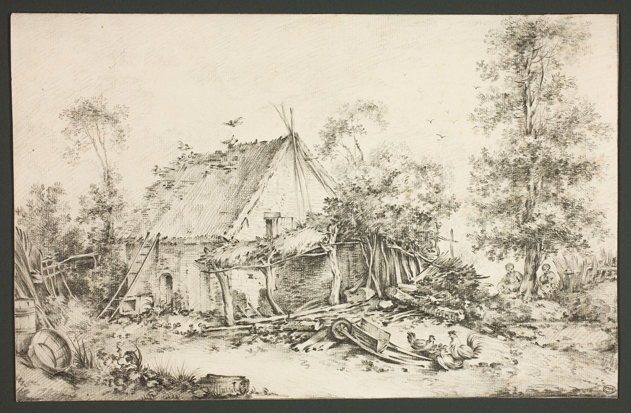 Boerderij Binnenplaats door François Boucher