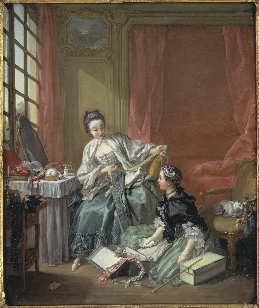 De hoedenmaakster door François Boucher