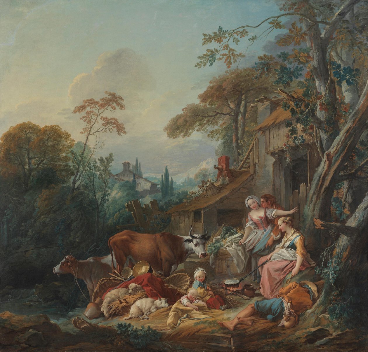 Landelijke idylle door François Boucher