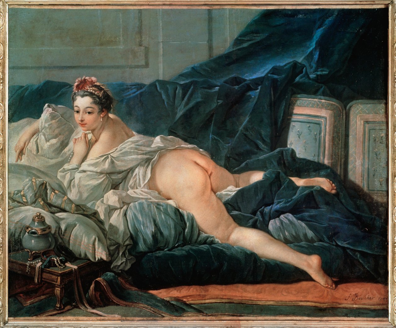 Odalisque, een van drie versies door Francois Boucher