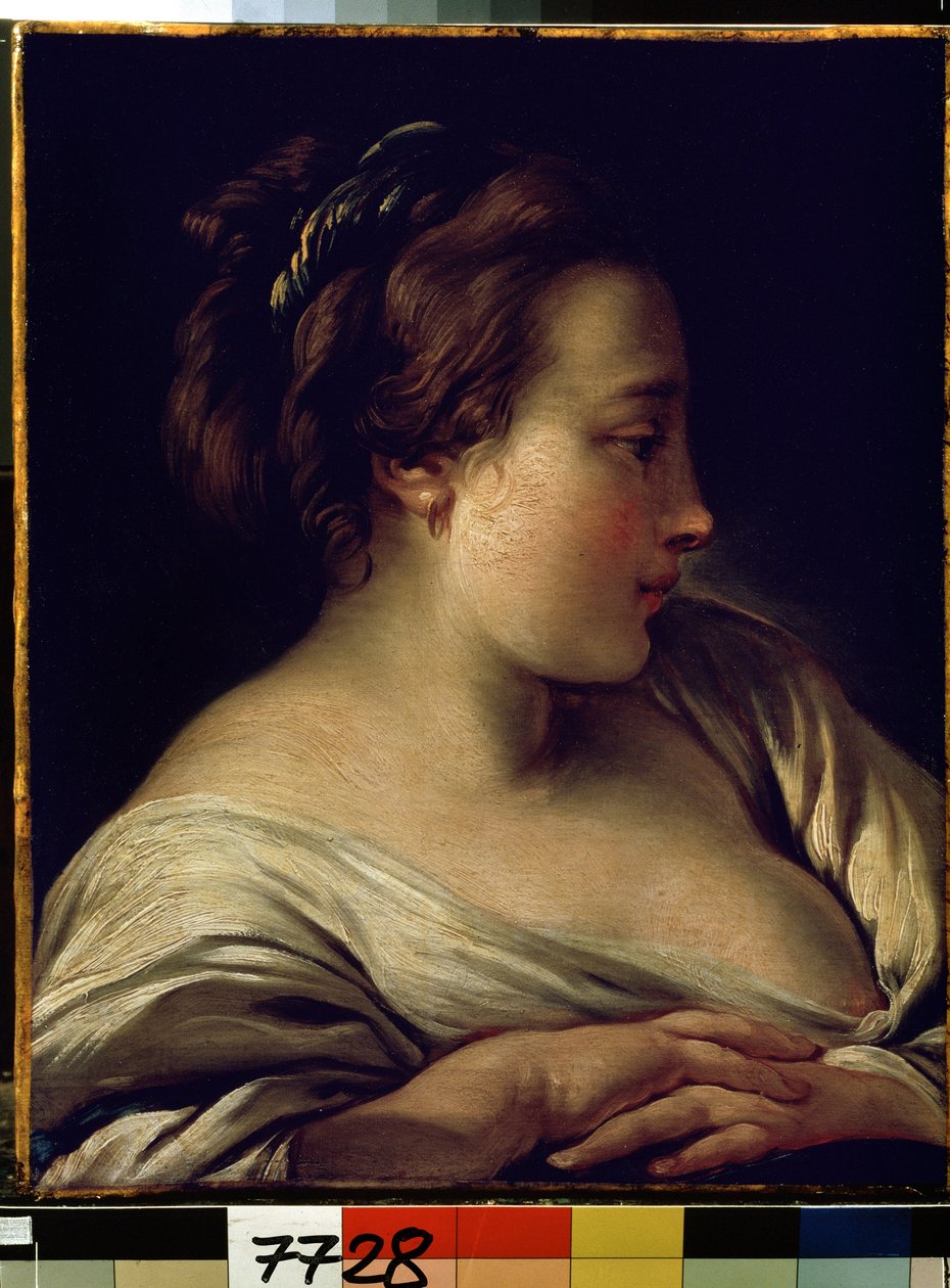 Portret van een jong meisje door François Boucher